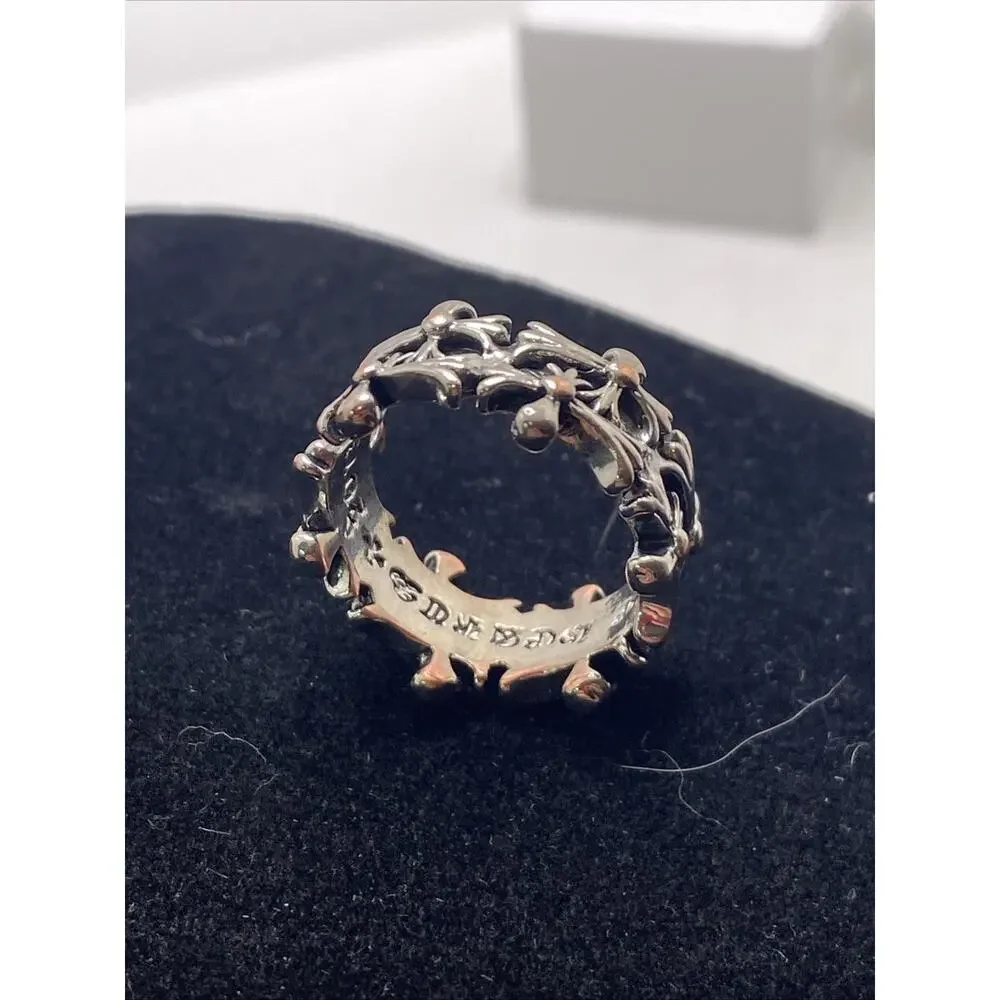 Mens Silver Tone Unbranded Cross Ring Adjustable Size 8-12